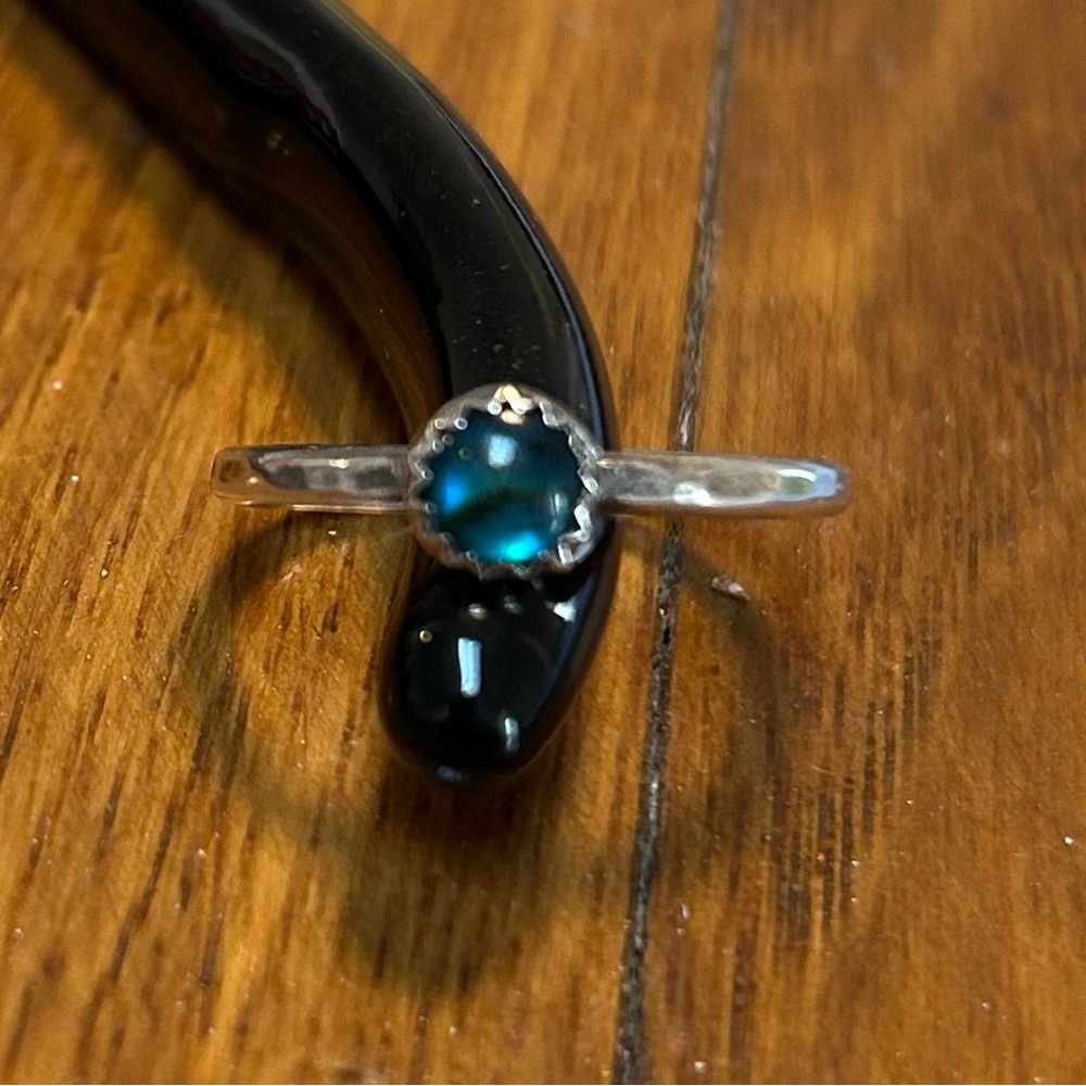 Sterling Silver Ring with Tiny Stone